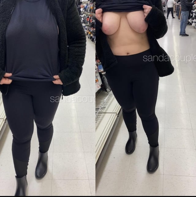 On/off titty flash in the men’s section, there was a lot of eye fucking going on 😏 [IMG]